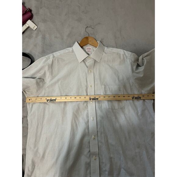 Vintage 90’s Brooks Brithers Traditional Fir Shirt Men 17-33 Tattersall - Picture 5 of 7